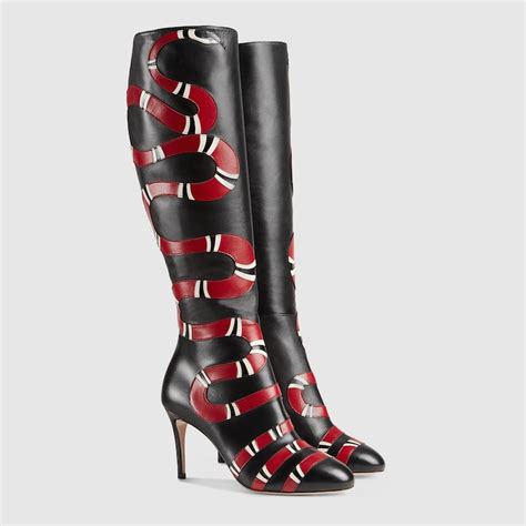 black gucci snake shoes|Gucci snake boots price.